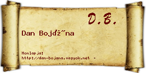 Dan Bojána névjegykártya